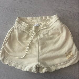 Sandro Fleece Yellow Shorts
